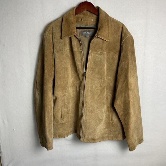 Wilsons Leather Mens Suede Jacket Full Zip with Collar XL 112488 - Picture 2 of 14